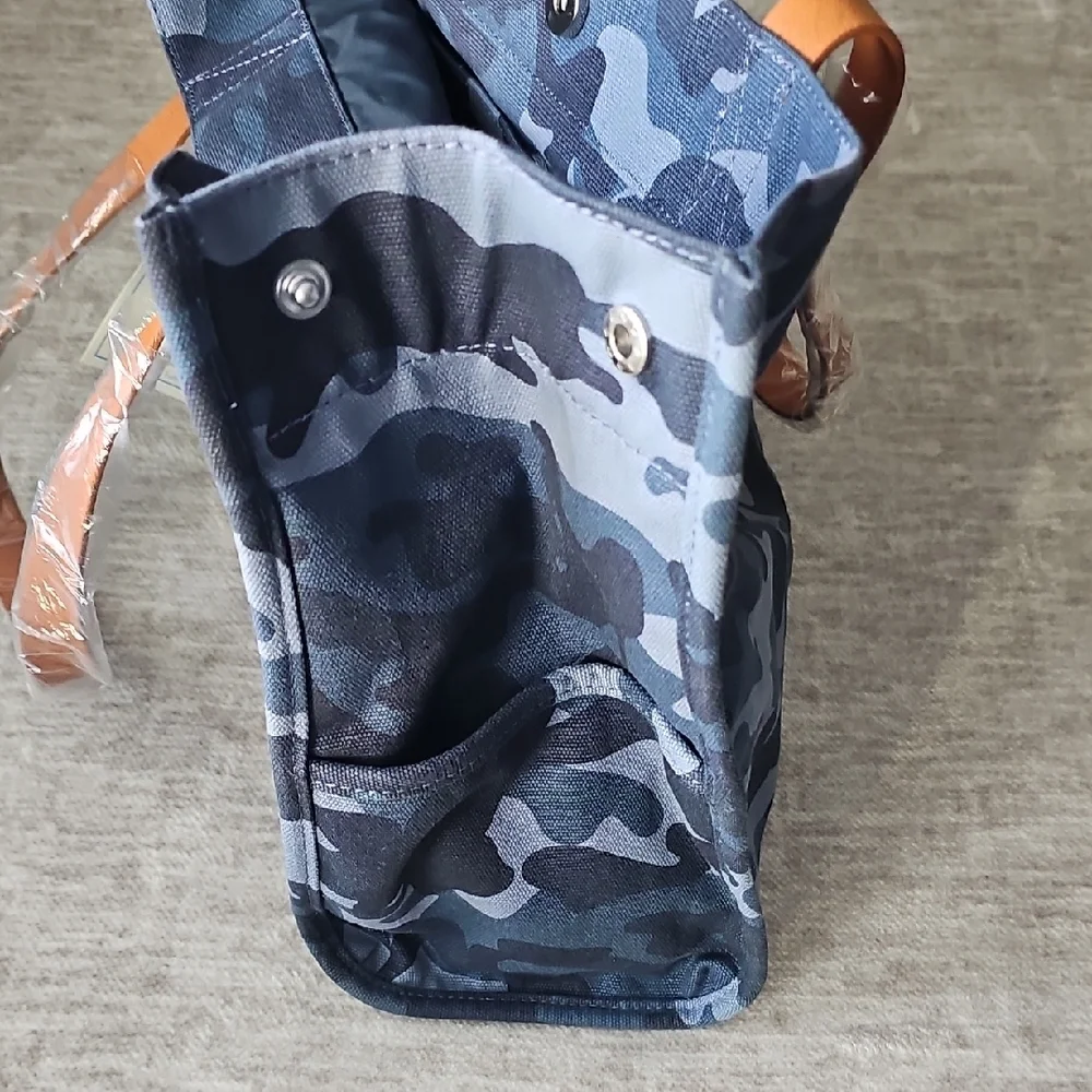 Pottery Barn Kids Blue Camouflage Diaper Bag